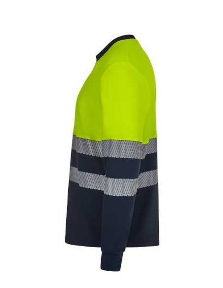 Camiseta Alta Visibilidad Velilla 305619 Bicolor Manga Larga - Algodón