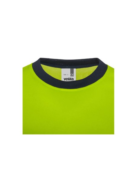 Camiseta Alta Visibilidad Velilla 305619 Bicolor Manga Larga - Algodón