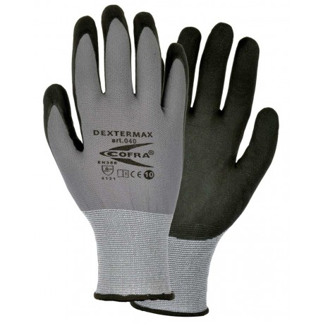 Paquete de 10 pares) de protección Cofra Dextermax GRIS Talla 6