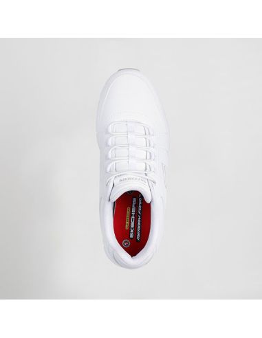Detalle de cordones elasticos No-Tie Fit y suela antideslizante Skechers Nampa