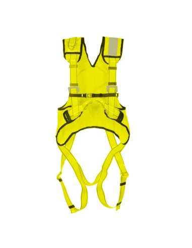 Arnes anticaidas Accesus A30H con chaleco amarillo reflectante norma EN 361