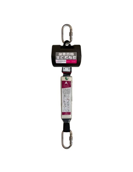 Anticaidas retractil 2.5 METROS Accesus ANRH2 de correa con absorbedor norma EN 360