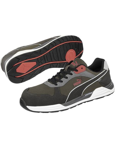 PUMA FRONTSIDE LOW S1P MARRON/VERDE