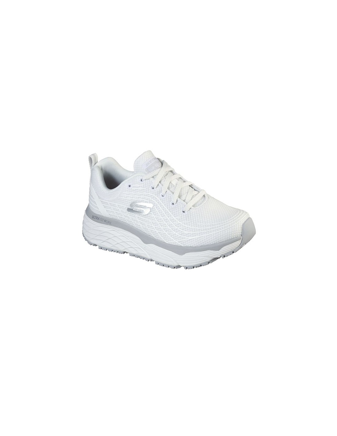 zapatilla skechers mujer color blanco calzado laboral comodo