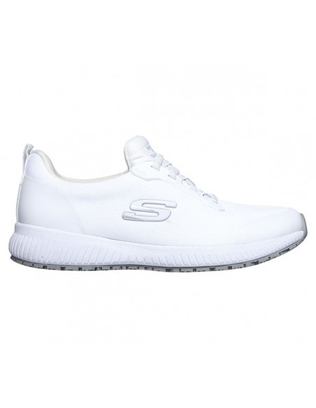 zapatilla skechers mujer color blanco calzado laboral comodo