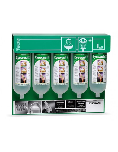 Estación de cinco botellas de un litro. Tobin Eyewash.2388L124SIN