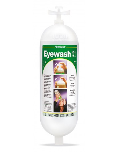 Botella de repuesto de 1 litro para estaciones lavaojos. (pack 2 unidades). Tobin Eyewash.