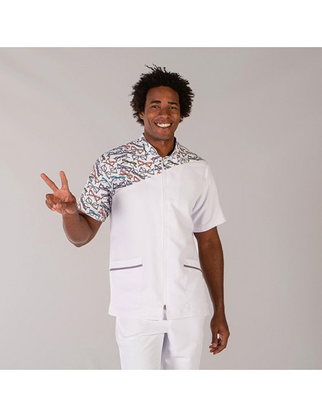 Blusa blanca hombre online