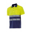POLO DE ALTA VISIBILIDAD BICOLOR  VELILLA 305504 Amarillo y Azul POLO DE ALTA VISIBILIDAD BICOLOR  VELILLA 305504 Amarillo y Azul