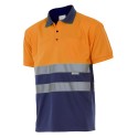 POLO DE ALTA VISIBILIDAD BICOLOR  VELILLA 305504 Naranja y Azul POLO DE ALTA VISIBILIDAD BICOLOR  VELILLA 305504 Naranja y Azul