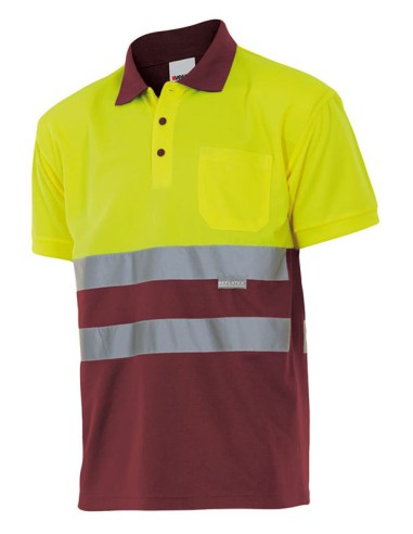 POLO DE ALTA VISIBILIDAD BICOLOR  VELILLA 305504 Amarillo y Azul