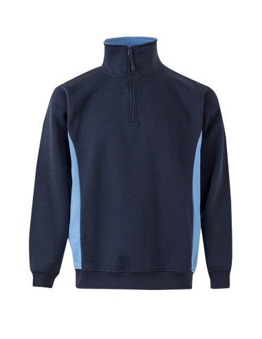 SUDADERA 105704 MEDIA CREMALLERA BICOLOR