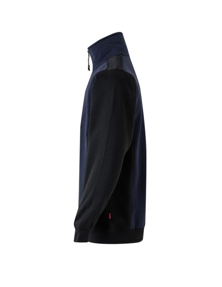 SUDADERA VELILLA 105703 BICOLOR CON MEDIA CREMALLERA