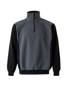 SUDADERA VELILLA 105703 BICOLOR CON MEDIA CREMALLERA