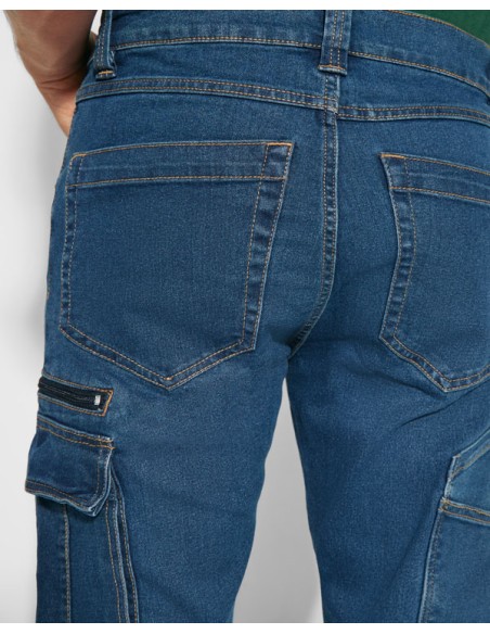PANTALÓN VAQUERO RAPTOR ELÁSTICO MULTIBOLSILLOS