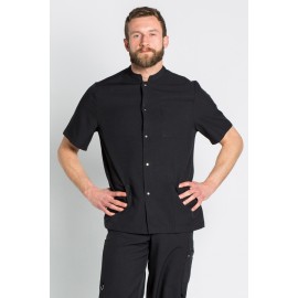 CASACA NEGRA UNISEX DYNEKE 8253 TIRILLA MANGA CORTA 2