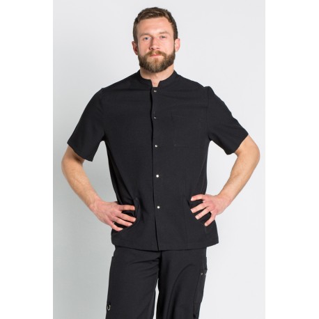 CASACA NEGRA UNISEX DYNEKE 8253 TIRILLA MANGA CORTA