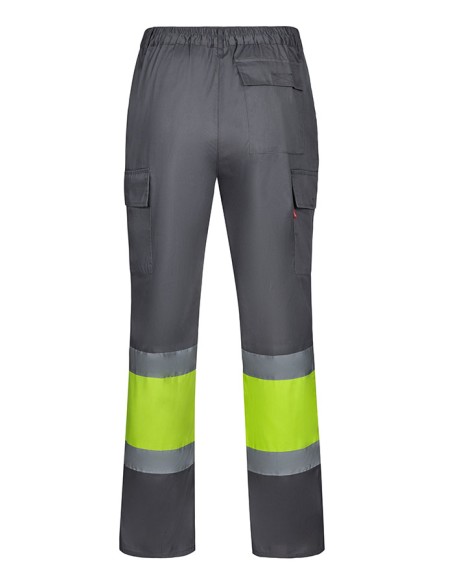 Pantalon multibolsillos bicolor alta visibilidad VELILLA 303003