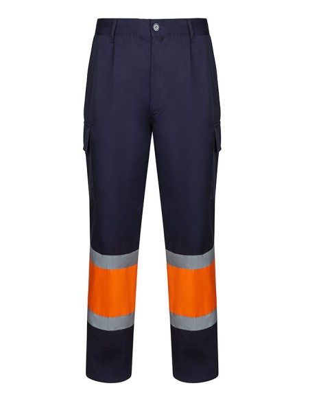 Pantalon multibolsillos bicolor alta visibilidad VELILLA 303003