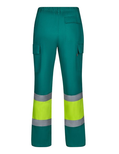Pantalon multibolsillos bicolor alta visibilidad VELILLA 303003