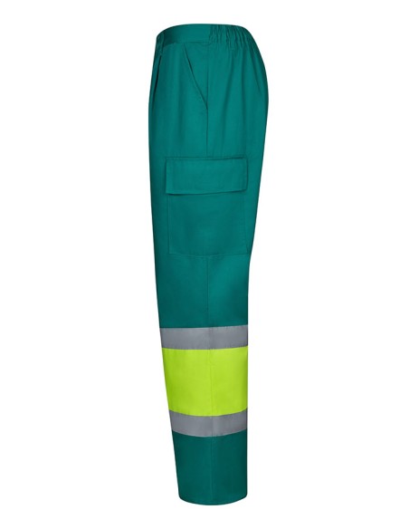 Pantalon multibolsillos bicolor alta visibilidad VELILLA 303003