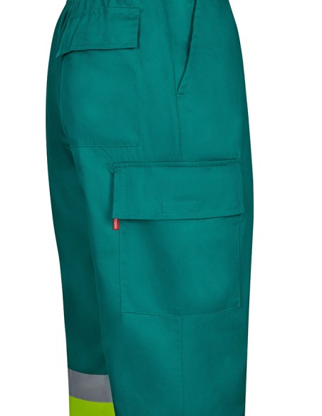 Pantalon multibolsillos bicolor alta visibilidad VELILLA 303003