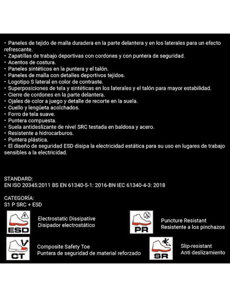 ZAPATO DE SEGURIDAD SKECHERS BULKLIN BRAGOO SKECHERS HOMBRE