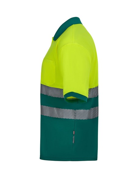 POLO AV 305533 POLIESTER RECICLADO BICOLOR MC CINTA SEGMENTADA