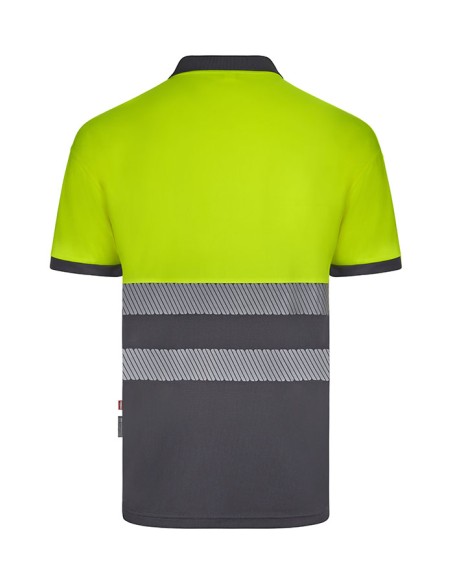 POLO AV 305533 POLIESTER RECICLADO BICOLOR MC CINTA SEGMENTADA