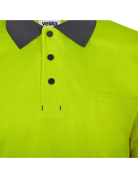 POLO AV 305533 POLIESTER RECICLADO BICOLOR MC CINTA SEGMENTADA