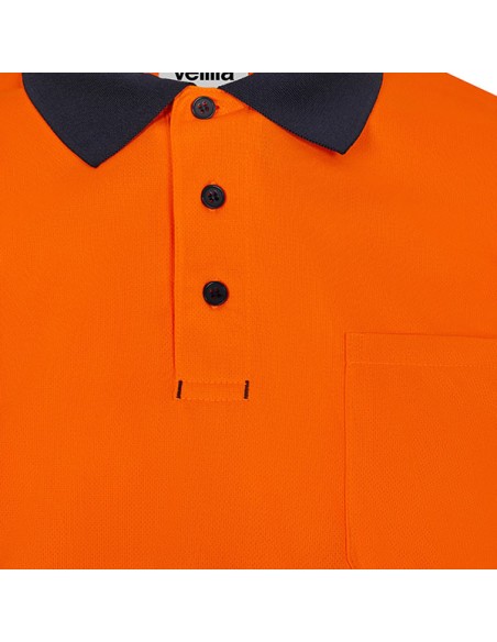 POLO AV 305533 POLIESTER RECICLADO BICOLOR MC CINTA SEGMENTADA