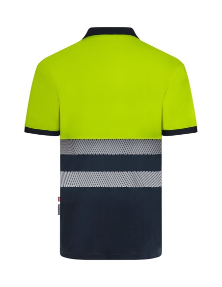 POLO AV 305533 POLIESTER RECICLADO BICOLOR MC CINTA SEGMENTADA