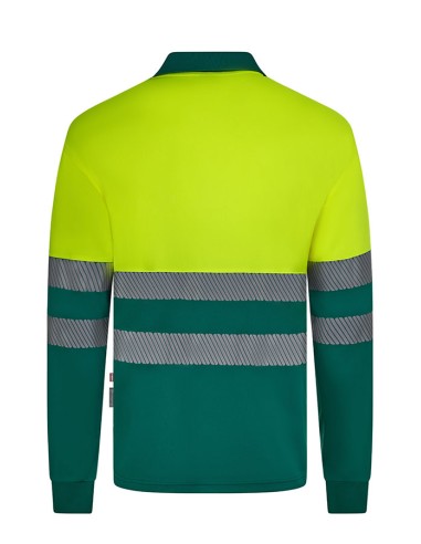 POLO 305535 POLIESTER RECICLADO BICOLOR MANGA...