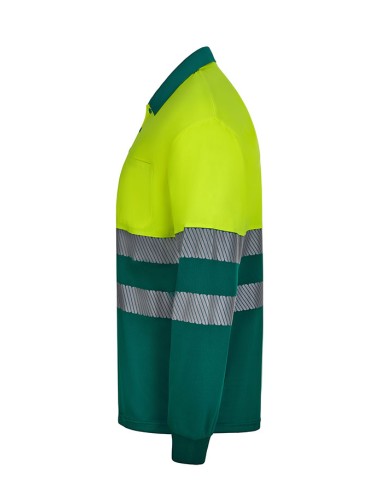 POLO 305535 POLIESTER RECICLADO BICOLOR MANGA...