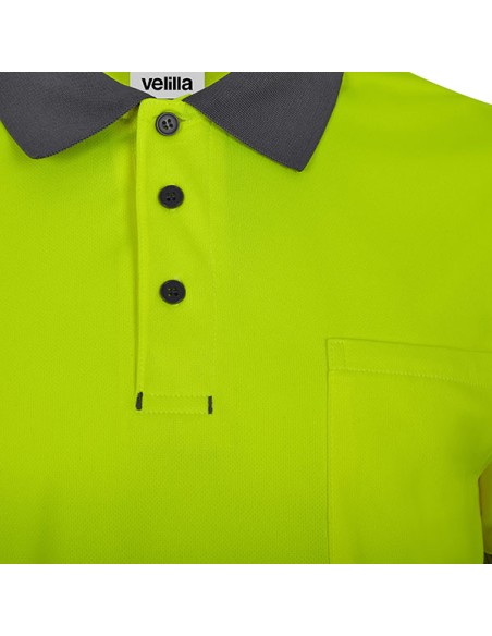 POLO 305535 POLIESTER RECICLADO BICOLOR MANGA LARGA CINTA SEGMENTADA