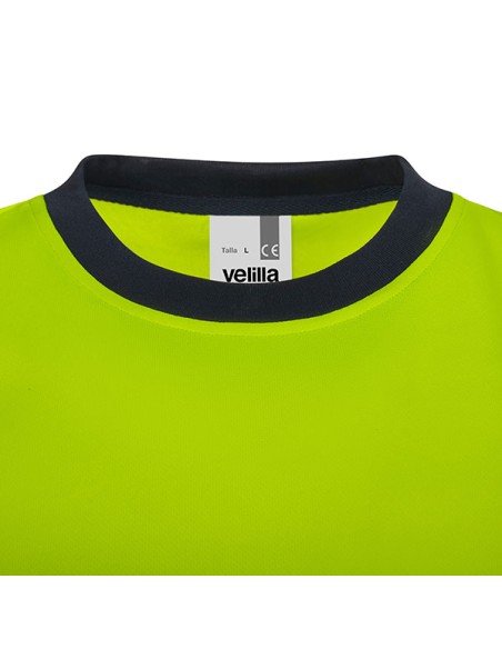 CAMISETA 305633 POLIESTER AV BICOLOR RECICLADO MC CINTA SEGMENTADA