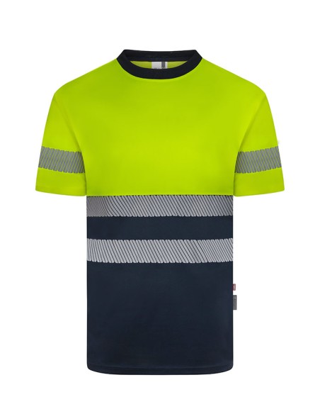 CAMISETA 305633 POLIESTER AV BICOLOR RECICLADO MC CINTA SEGMENTADA