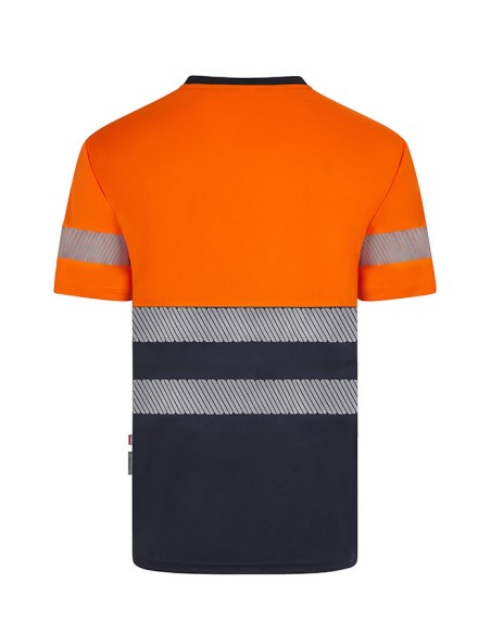 CAMISETA 305633 POLIESTER AV BICOLOR RECICLADO MC CINTA SEGMENTADA