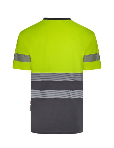 CAMISETA 305633 POLIESTER AV BICOLOR RECICLADO MC CINTA SEGMENTADA