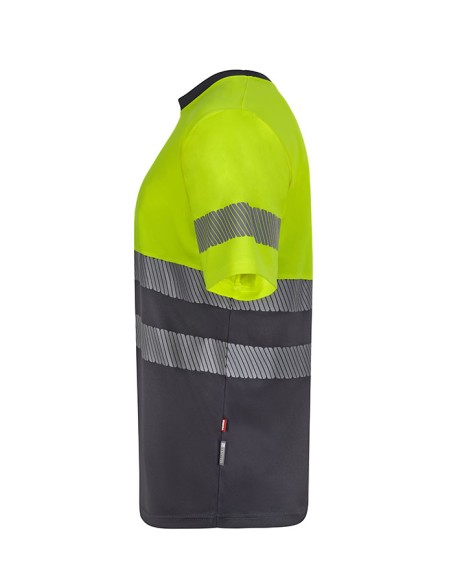 CAMISETA 305633 POLIESTER AV BICOLOR RECICLADO MC CINTA SEGMENTADA