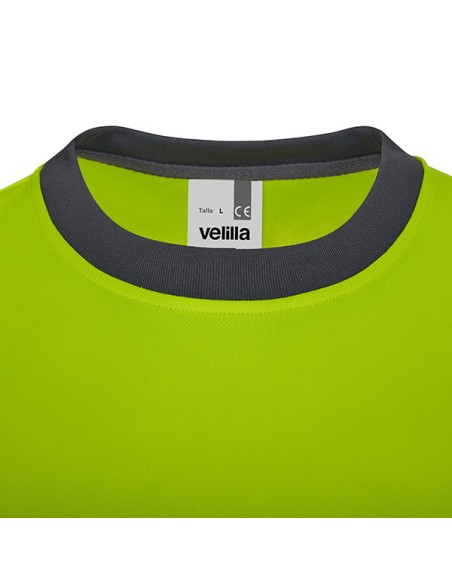 CAMISETA 305633 POLIESTER AV BICOLOR RECICLADO MC CINTA SEGMENTADA