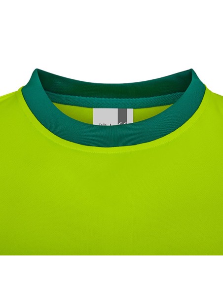 CAMISETA 305635 POLIESTER AV BICOLOR  RECICLADO ML CINTA SEGMENTADA