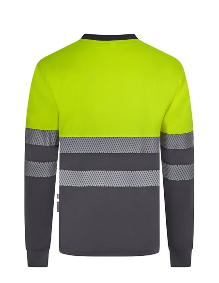 CAMISETA 305635 POLIESTER AV BICOLOR  RECICLADO ML CINTA SEGMENTADA