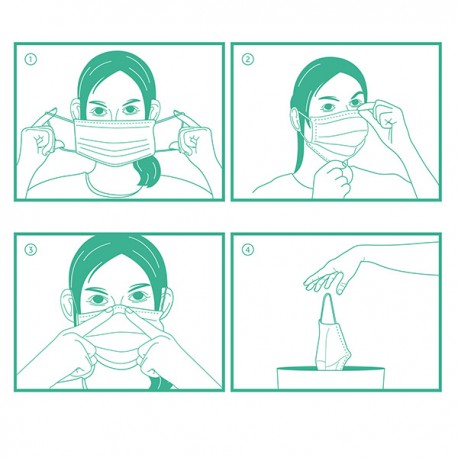 MASCARILLAS 3 CAPAS CAJA DE 50 UNIDADES