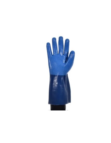 Guante químico de nitrilo azul Tomás Bodero 270 con doble baño de protección