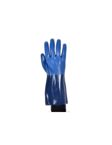 Guante químico de nitrilo azul Tomás Bodero 270 con doble baño de protección