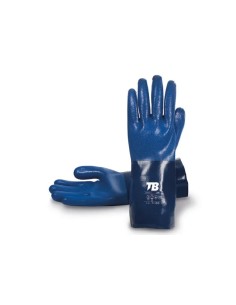 Guante químico de nitrilo azul Tomás Bodero 270 con doble baño de protección