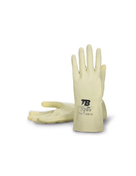 Guante químico de látex interior clorinado con protección a radiaciones 9001 (10 PARES)