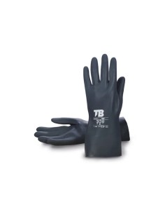 Guante químico de neopreno negro Tomás Bodero 9003 con interior flocado