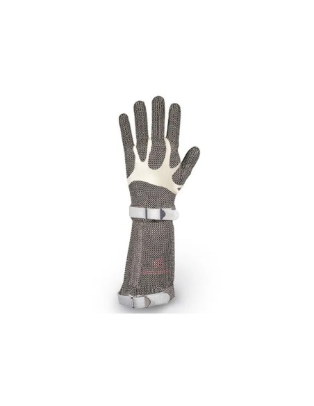 Guante de malla metálica Tomás Bodero 15PVC con manguito de 15 cm para carnicero